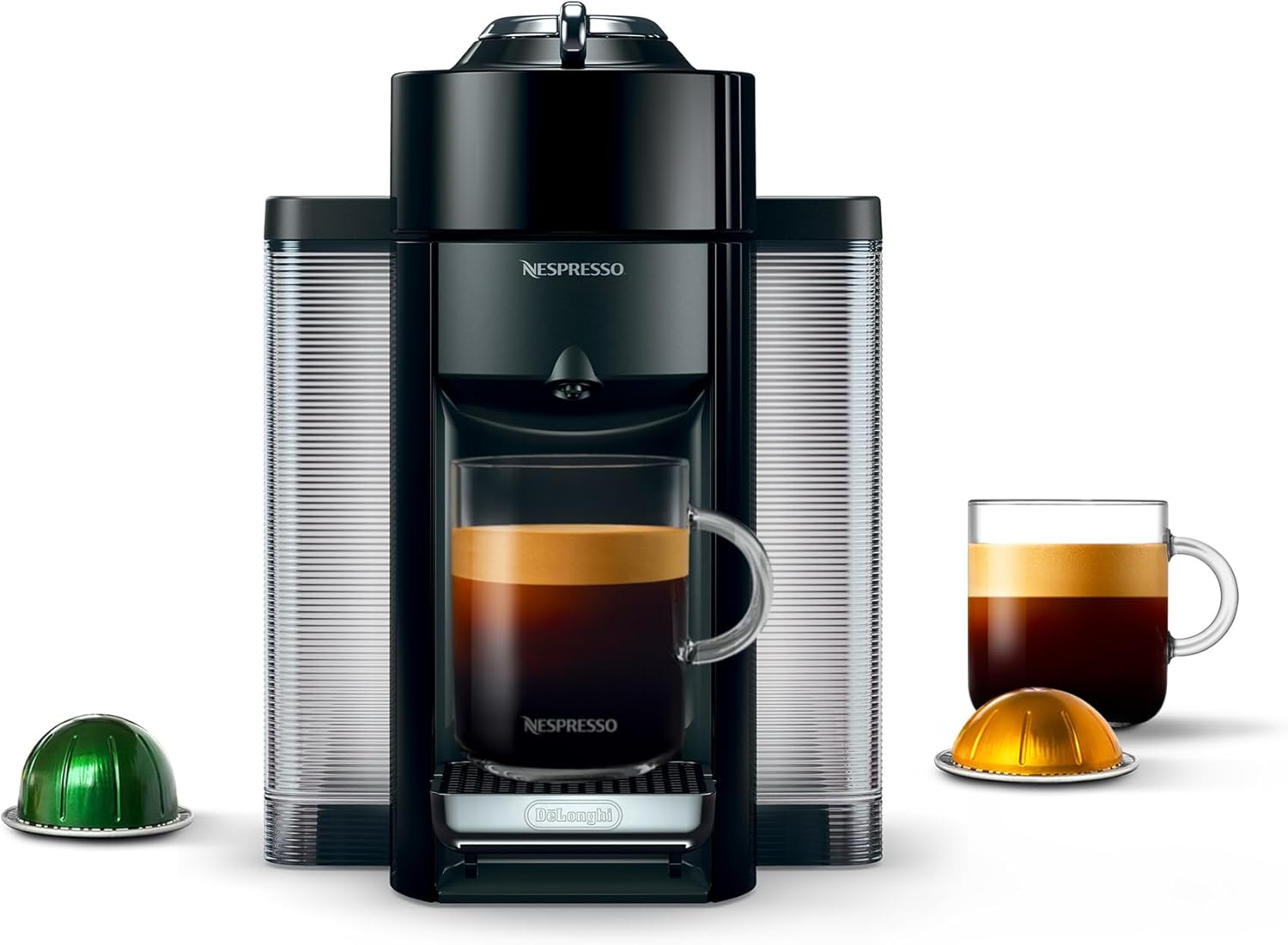 Nespresso Vertuo coffee and espresso maker by De'Longhi in piano black finish