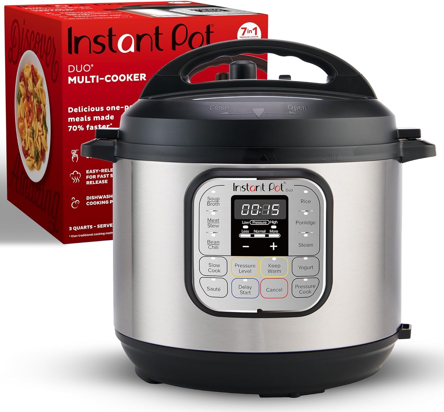 Instant Pot Duo – 7-in-1 appliance for rice, slow cooking, and more